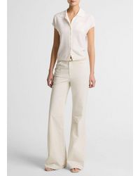Vince - Italian Stretch-Cotton Flare Pant - Lyst