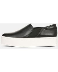 Vince - Warren Leather Sneaker, Black, Size 6 - Lyst