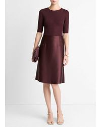Vince - Satin A-Line Knee Skirt - Lyst
