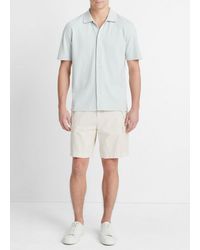 Vince - Variegated Jacquard Short-sleeve Button-front Shirt, Hillside Blue, Size L - Lyst