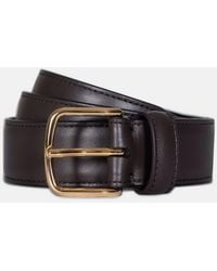 Vince - 32Mm Stitched Leather Belt - Lyst