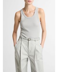Vince - Ribbed Scoop-Neck Tank - Lyst