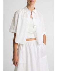 Vince - Scallop-Detail Cotton Button-Front Shirt - Lyst