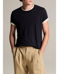 Vince - Double-Layer Pima Cotton T-Shirt - Lyst