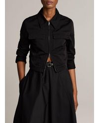 Vince - Stretch-Cotton Twill Shrunken Jacket - Lyst