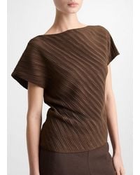 Vince - Diagonal Pleated Top - Lyst