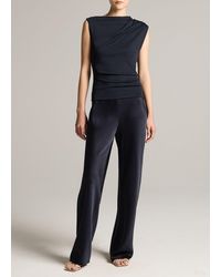 Vince - Colette High-Rise Fluid Satin Bias Pant - Lyst