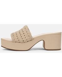 Vince - Margo Woven Leather Platform Sandal - Lyst