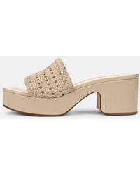 Vince - Margo Woven Leather Platform Sandal - Lyst