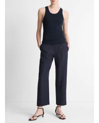 Vince - Linen-Blend Tapered Pull-On Pant - Lyst