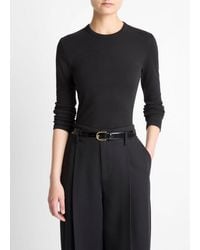 Vince - Essential Pima Cotton-Blend Long-Sleeve T-Shirt - Lyst