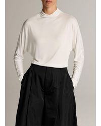 Vince - Draped Funnel-Neck Dolman-Sleeve Top - Lyst