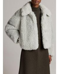 Vince - Faux-Fur Cropped Jacket - Lyst
