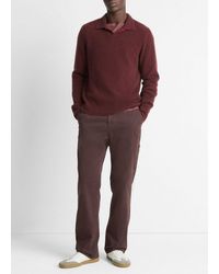 Vince - Plush Cashmere Thermal Johnny-Collar Sweater - Lyst