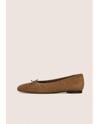Vince - Darla Studded Suede Ballet Flat - Lyst