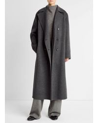 Vince - Wool-Blend Double-Breasted Long Coat - Lyst