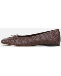 Vince - Darla Woven Leather Ballet Flat - Lyst