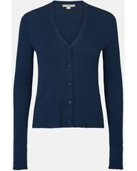 Vince - Ribbed Cotton Cardigan - Lyst