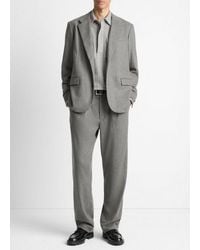 Vince - Italian Wool-Blend Flannel Double-Pleated Trouser - Lyst