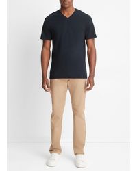 Vince - Garment Dye Short Sleeve V-neck T-shirt, Washed Coastal, Size S - Lyst