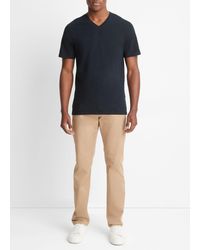 Vince - Garment Dye Short Sleeve V-neck T-shirt, Washed Coastal, Size S - Lyst