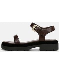 Vince - Heloise Leather Lug-sole Sandal, Cacao Brown, Size 8.5 - Lyst