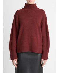Vince - Wool-Cashmere Side-Slit Turtleneck Sweater - Lyst