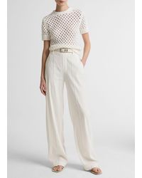 Vince - Joan High-Rise Linen-Blend Pull-On Pant - Lyst
