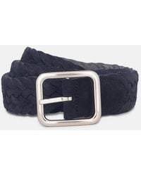 Vince - 35Mm Reversible Woven Suede Belt - Lyst