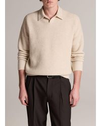 Vince - Plush Cashmere Thermal Johnny-Collar Sweater - Lyst