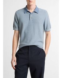 Vince - Geo-Jacquard Wool-Blend Blend Polo Sweater - Lyst