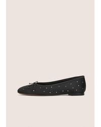 Vince - Darla Studded Satin Ballet Flat - Lyst