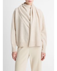 Vince - Draped-Shawl Wool-Cashmere Sweater - Lyst