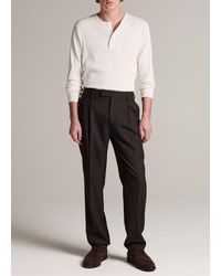 Vince - Owen Athletic Twill Pleated Trouser - Lyst