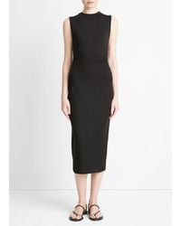 Vince - Sleeveless Gathered-Waist Dress - Lyst