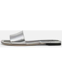 Vince - Valeria Metallic Leather Slide Sandal - Lyst
