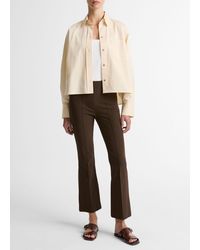 Vince - Niki Mid-Rise Pintuck Crop Flare Pant - Lyst