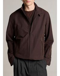 Vince - Cotton-Nylon Band-Collar Windbreaker - Lyst