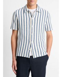 Vince - Beach Stripe Italian Cotton-Blend Shirt - Lyst