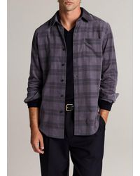 Vince - Hamilton Plaid Cotton Corduroy Button-Front Shirt - Lyst