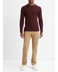 Vince - Thermal Long-sleeve Crew Neck T-shirt, Pinot Vino, Size L - Lyst