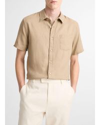 Vince - Linen Short-Sleeve Shirt - Lyst