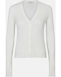 Vince - Ribbed Cotton Cardigan - Lyst
