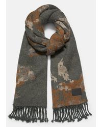 Vince - Abstract Floral Brushed Alpaca-blend Scarf, Green - Lyst