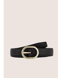Vince - Avery 20Mm Stitched Leather Belt - Lyst
