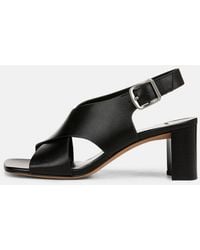 Vince - Omega Leather Heeled Sandal - Lyst