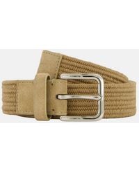 Vince - Alex 32Mm Woven Suede Belt - Lyst