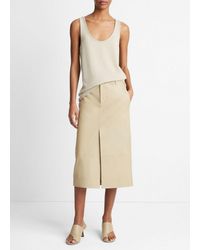 Vince - Relaxed Scoop-neck Tank, Sepia, Size Xs - Lyst