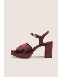 Vince - Ericka Velvet Platform Sandal - Lyst