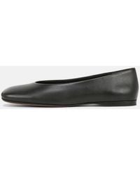 Vince - Leah Leather Flat, Black, Size 8.5 - Lyst